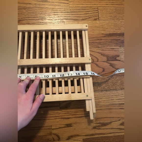 Light Brown/Tan Wooden Dish Drying Rack - Picture 7 of 11